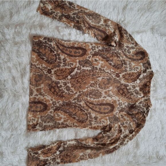 Charter Club Cashmere Paisley Sweater - Picture 6 of 8